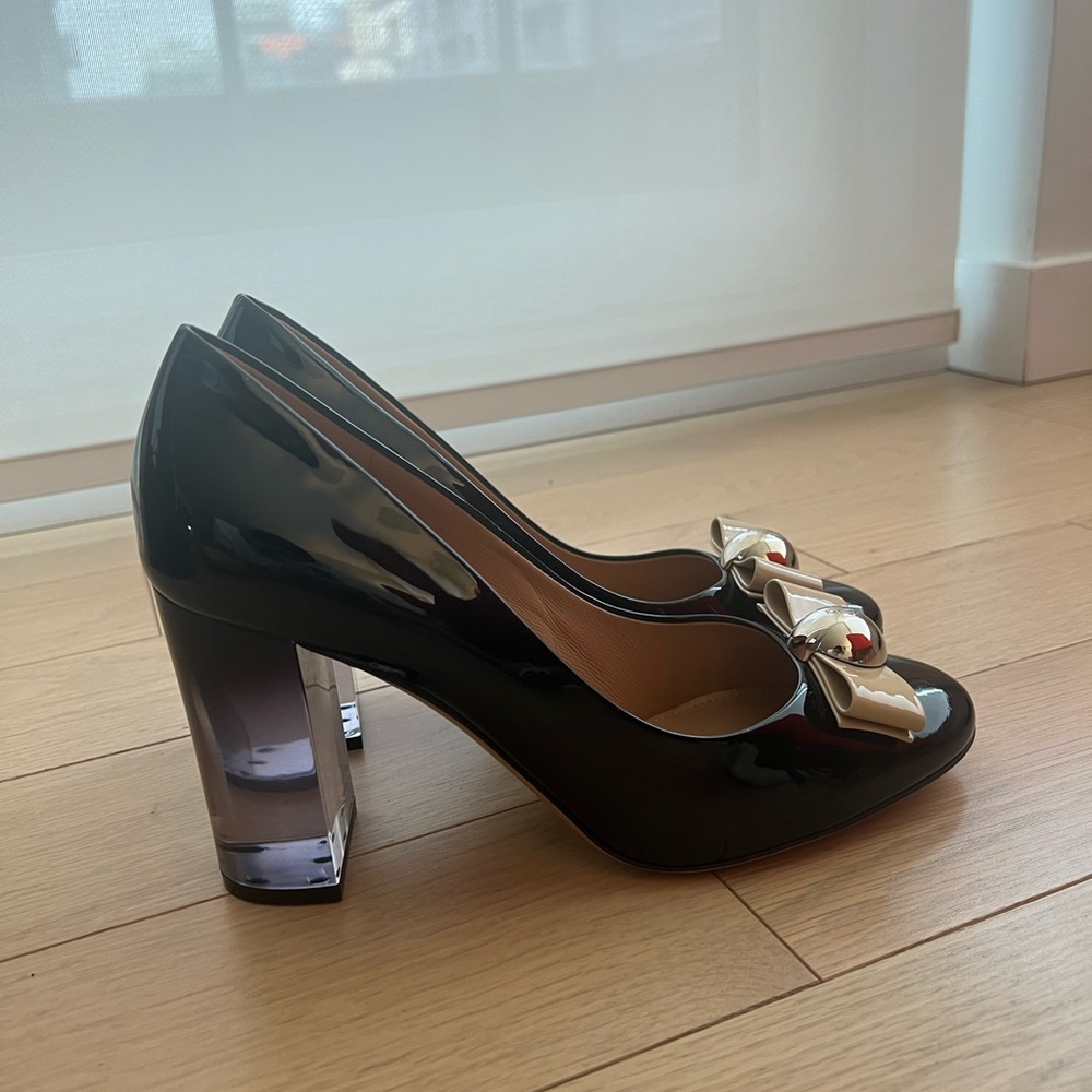 Ferragamo Black Bow Heels